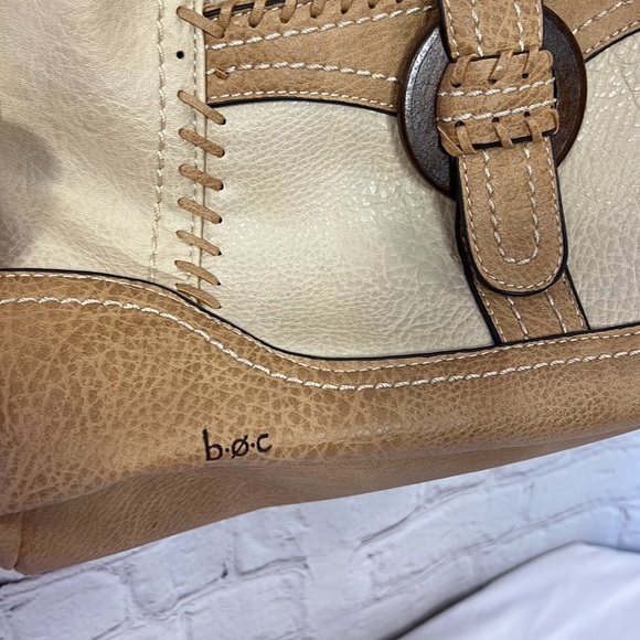B.O.C. Tan & Cream Shoulder Bag - Picture 2 of 7